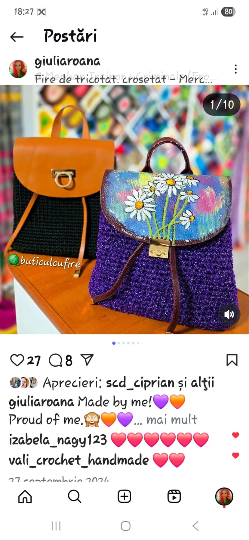 Geantă de Plajă Colorată